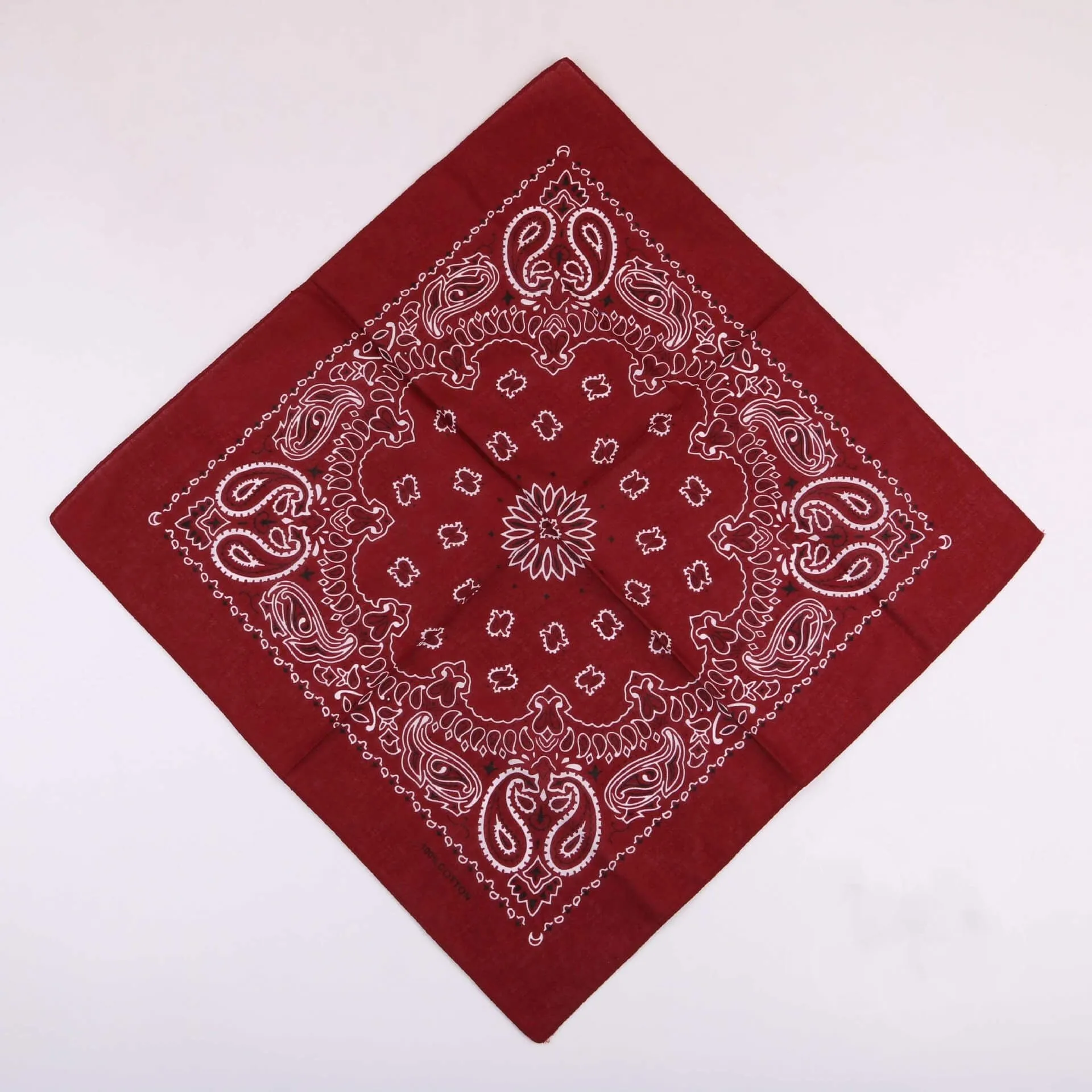 12 Piece Novelty Bandanas Paisley 100% Cotton Hearwear (22 inches x 22 inches)