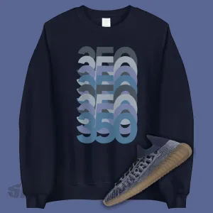 350 Stack Sweatshirt To Match Yeezy 350 Boost V2 CMPCT Slate Blue