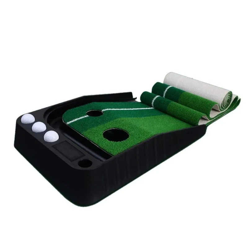 3m Golf Putting Mat Indoor Golf Training Aid Game & Gift for Home with 6 Balls & 1 Golf Club