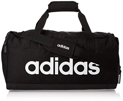 adidas Lin Duffle S Duffel - Black/Black/White, NS