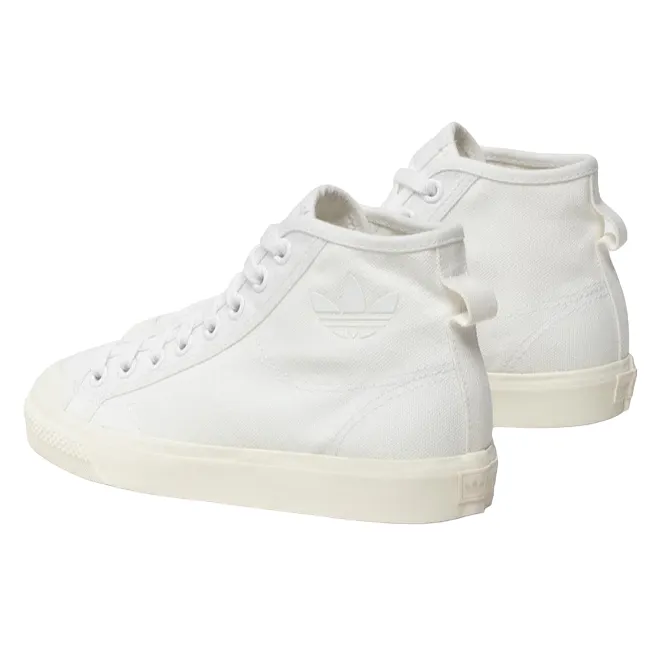 Adidas Originals scarpa sneakers alta in tela da uomo Nizza Hi H01110 bianco