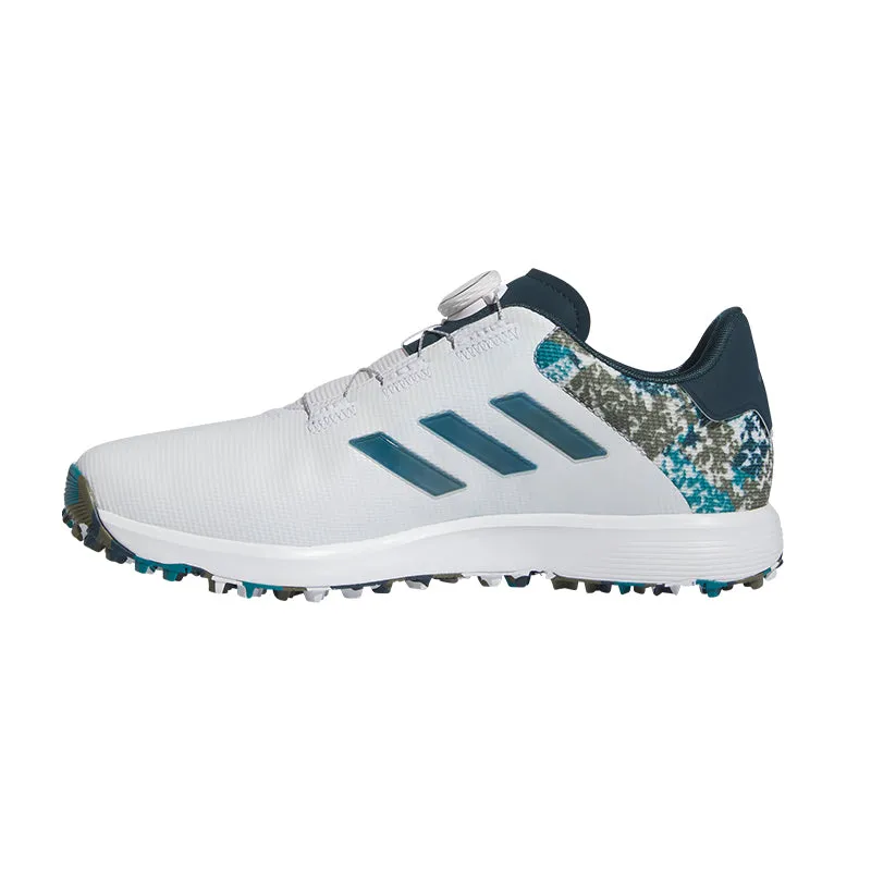 ADIDAS S2G BOA Spikeless Shoes (White/Silver/Blue)