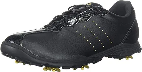 adidas Women's W Adipure DC Golf Shoe, core Black/Gold met./core Black, 7 Medium US