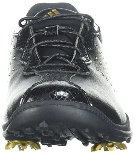 adidas Women's W Adipure DC Golf Shoe, core Black/Gold met./core Black, 7 Medium US