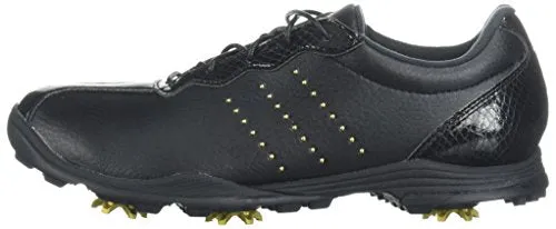 adidas Women's W Adipure DC Golf Shoe, core Black/Gold met./core Black, 7 Medium US