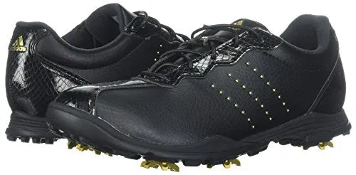 adidas Women's W Adipure DC Golf Shoe, core Black/Gold met./core Black, 7 Medium US