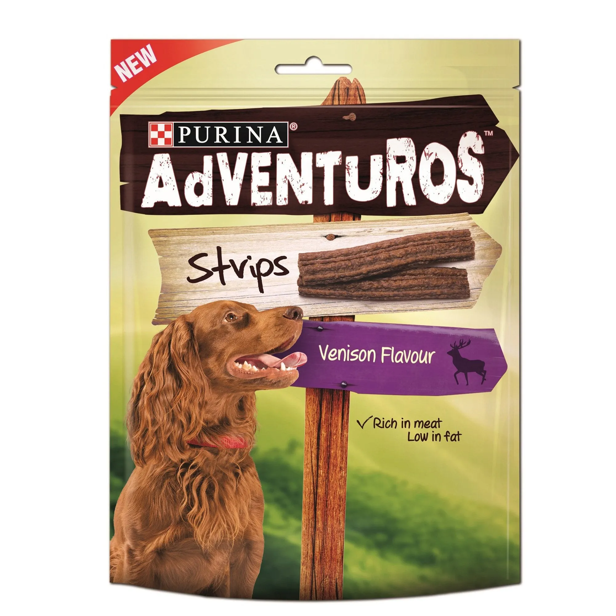 Adventuros Venison Flavour Strips Dog Treats