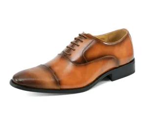 Amali Shoes Conrad Tan Men’s Pu Leather Oxfords