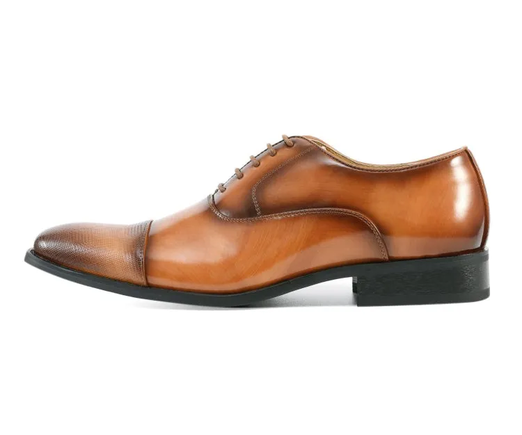 Amali Shoes Conrad Tan Men’s Pu Leather Oxfords