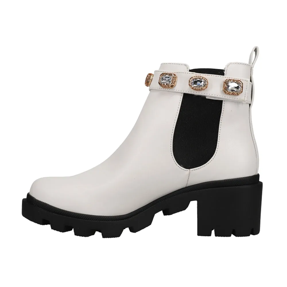 Amulet Rhinestone Chelsea Booties