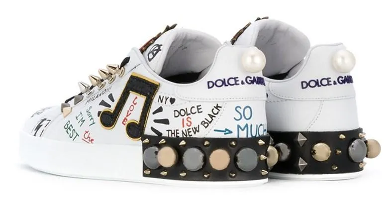 Appliqué Portofino Music Note Sneakers