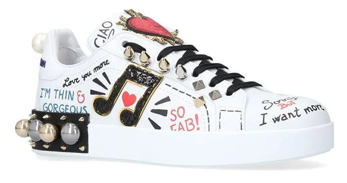 Appliqué Portofino Music Note Sneakers