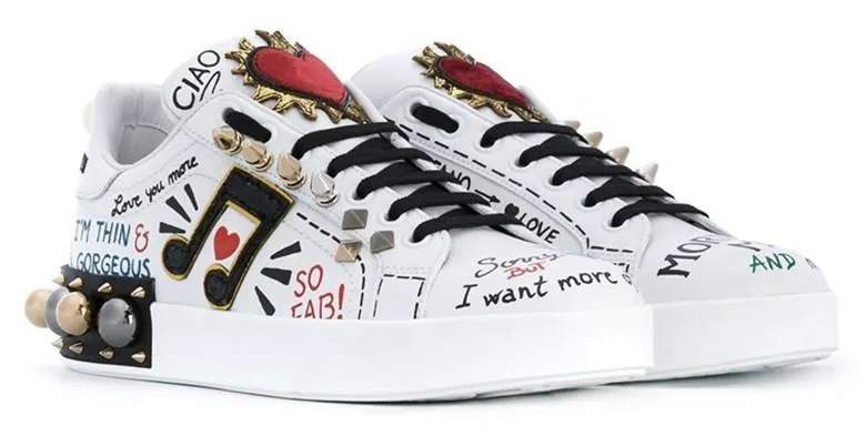 Appliqué Portofino Music Note Sneakers