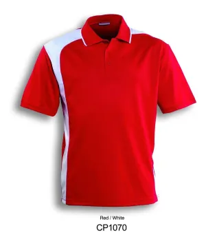 Asymmetrical Golf Polo - Red/White