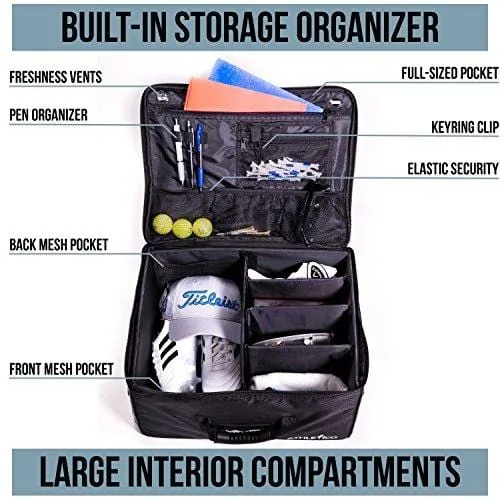 Athletico Golf Trunk Organizer Storage - Car Golf Locker to Store Golf Accessories | Collapsible When Not in Use