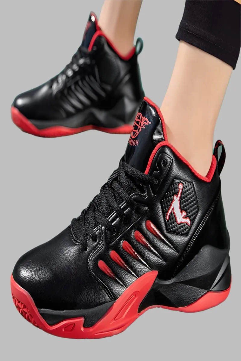 Basketball shoes for men with friction, sound, anti slip, wear-resistant, high top sports shoes for students, venom, and practic