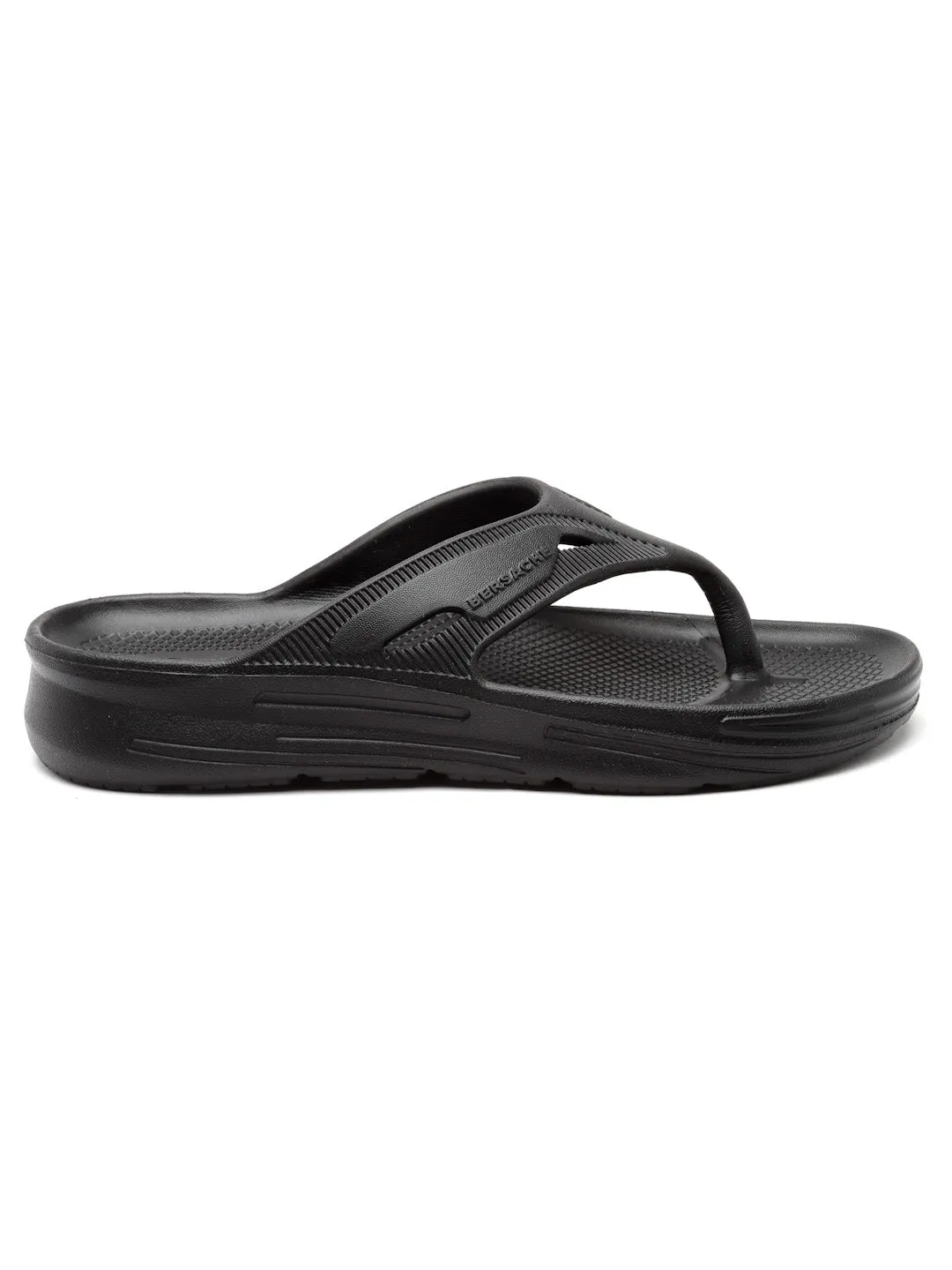 Bersache Extra Soft Classic Casual with  Regular wear with Ultra Soft & Flexibility Technology Flip Flop for Men's & Boy's (6119-Black)