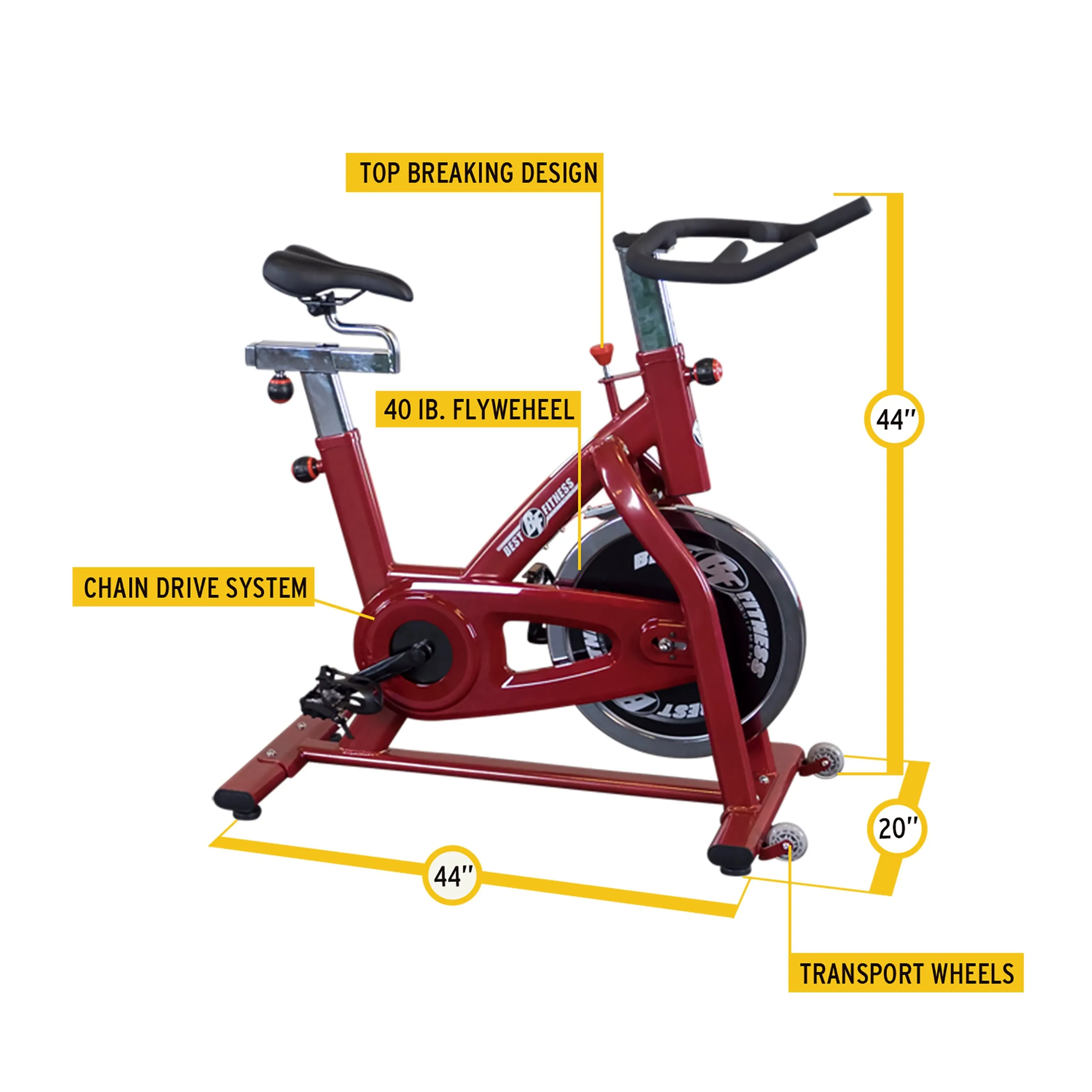 Best Fitness Chain Drive Indoor Cycling Bike