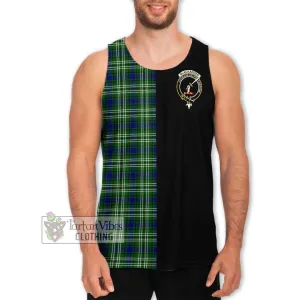 Blackadder Tartan Men's Tank Top with Family Crest and Half Of Me Style