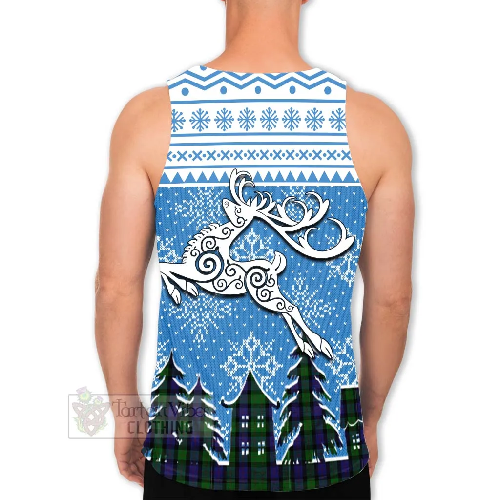 Blair Clan Christmas Men's Tank Top Celtic Reindeer Style