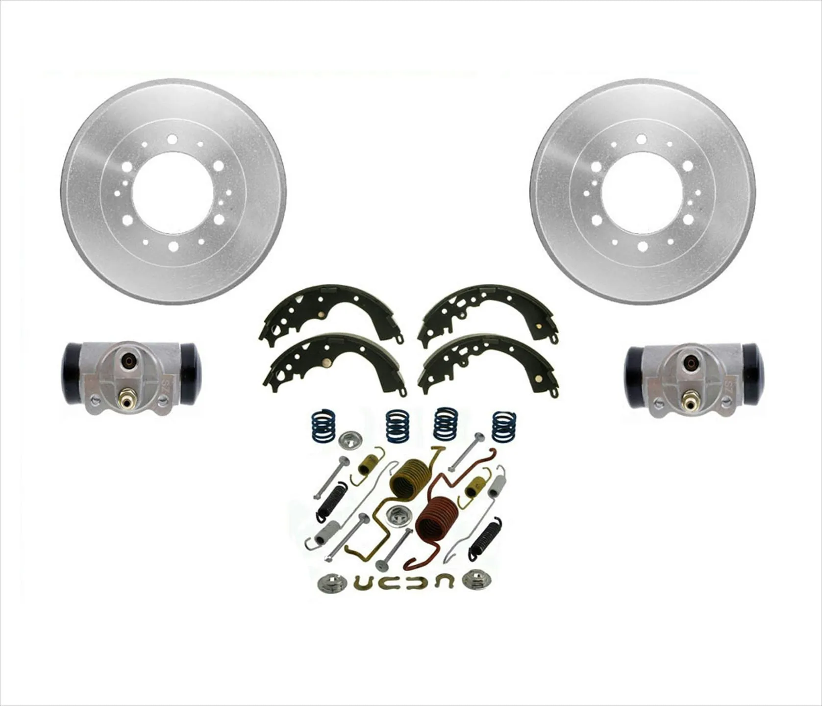 Brake Drums Shoes Wheel Cylinders Spring Kit for Toyota Tacoma 2005-2019 6 LUGS