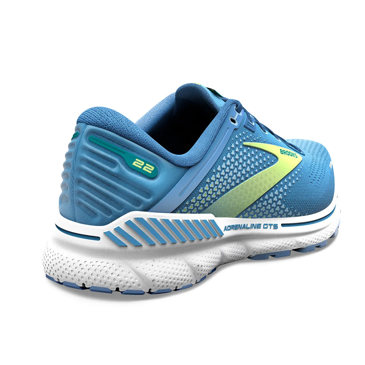 Brooks Adrenaline GTS 22 Womens | Silver Lake Blue/green/white