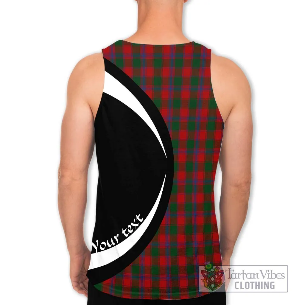 Bruce Old Tartan Men's Tank Top with Family Crest Circle Style