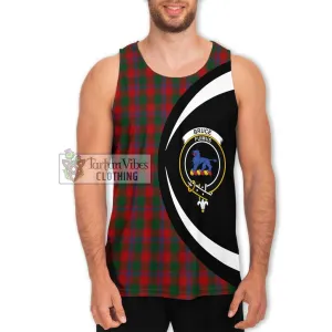 Bruce Old Tartan Men's Tank Top with Family Crest Circle Style