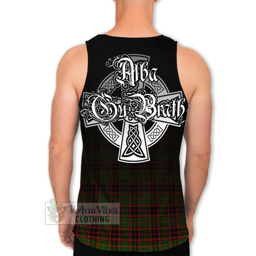 Buchan Tartan Men's Tank Top Featuring Alba Gu Brath Family Crest Celtic Inspired