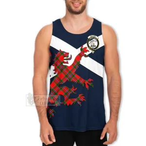 Butter Tartan Lion Rampant Men's Tank Top  Proudly Display Your Heritage with Alba Gu Brath and Clan Name