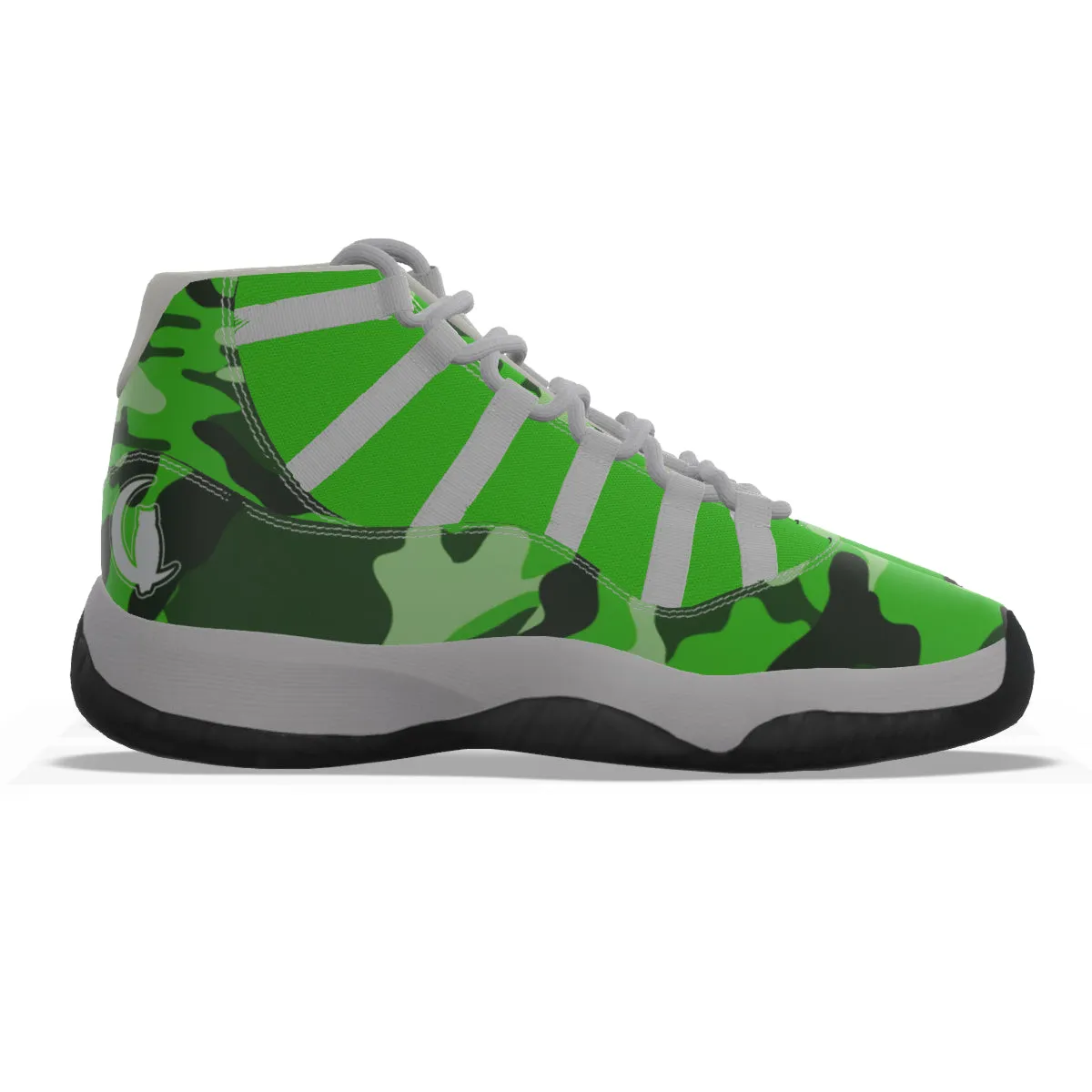 CAMOUFLAGE GREEN Men's High Top Basketball Shoes