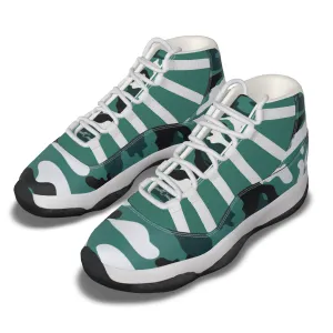 CAMOUFLAGE MORPH Men's High Top Basketball Shoes