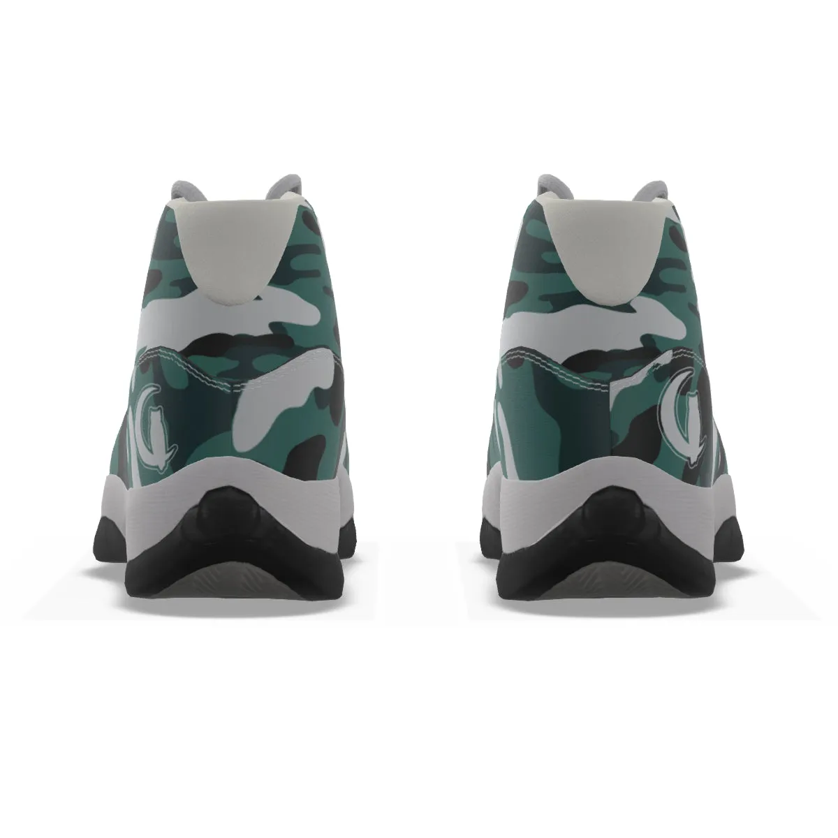 CAMOUFLAGE MORPH Men's High Top Basketball Shoes