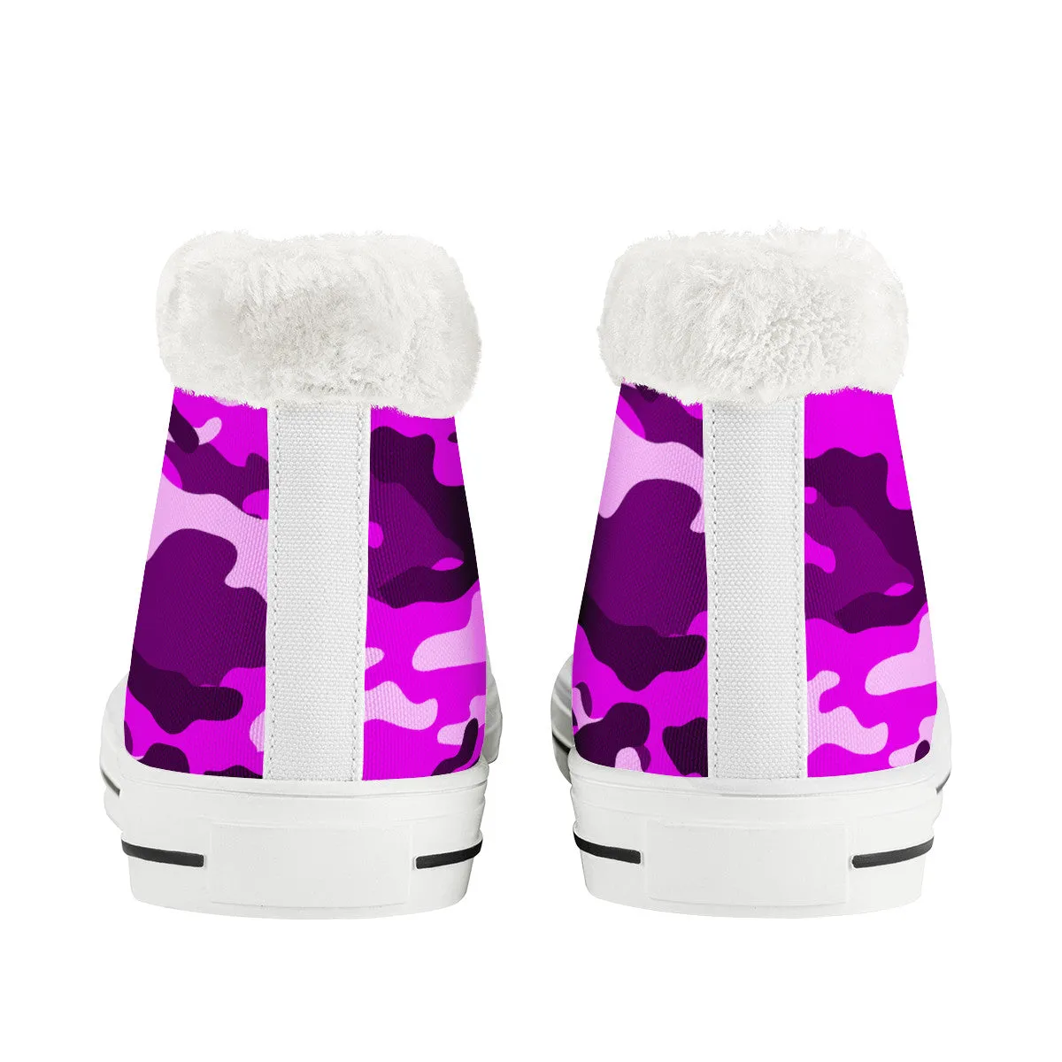 CAMOUFLAGE PURPLE WINTER CANVAS SHOES