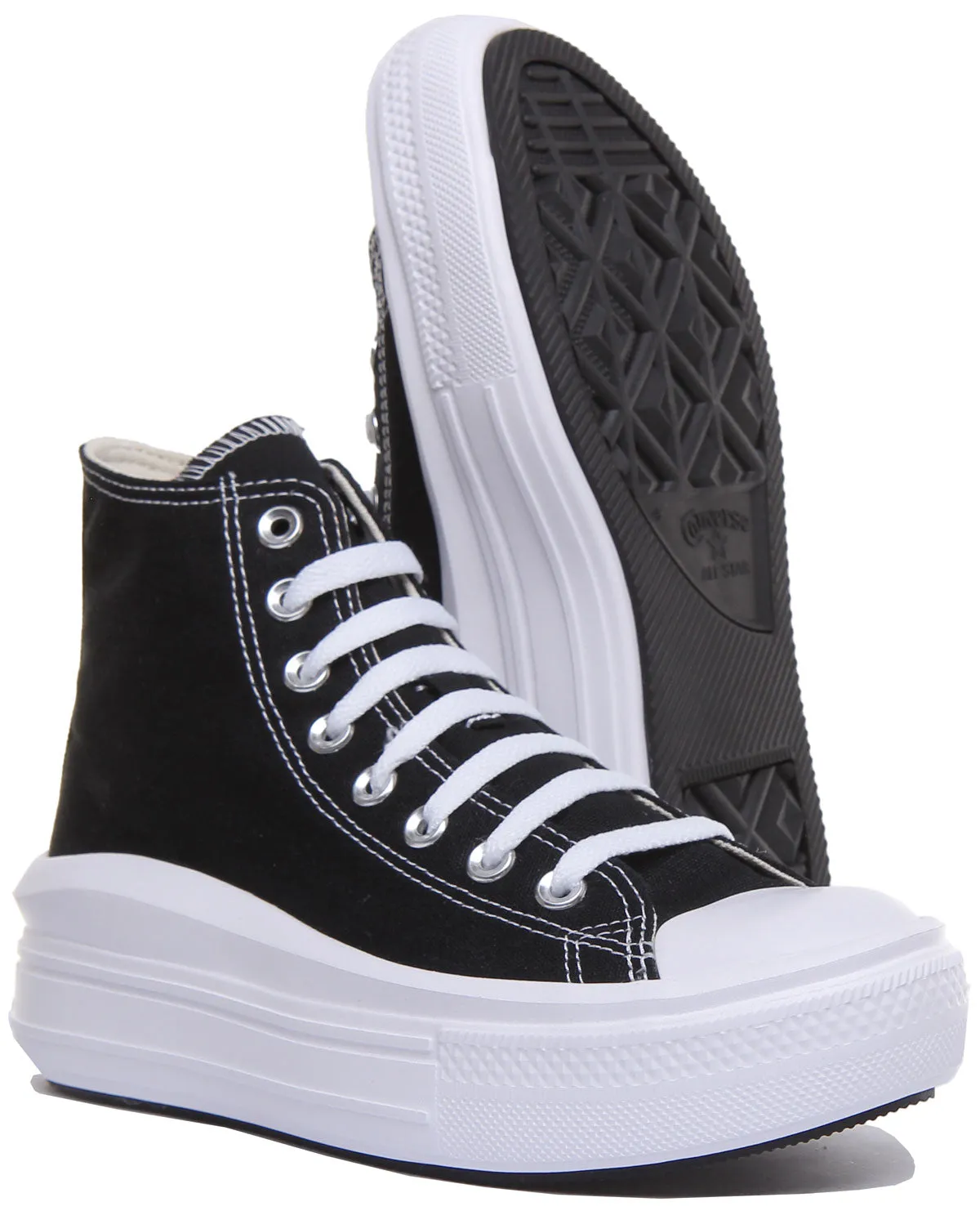 Converse 568497C CT All Star Hi Trainer In Black White For Women