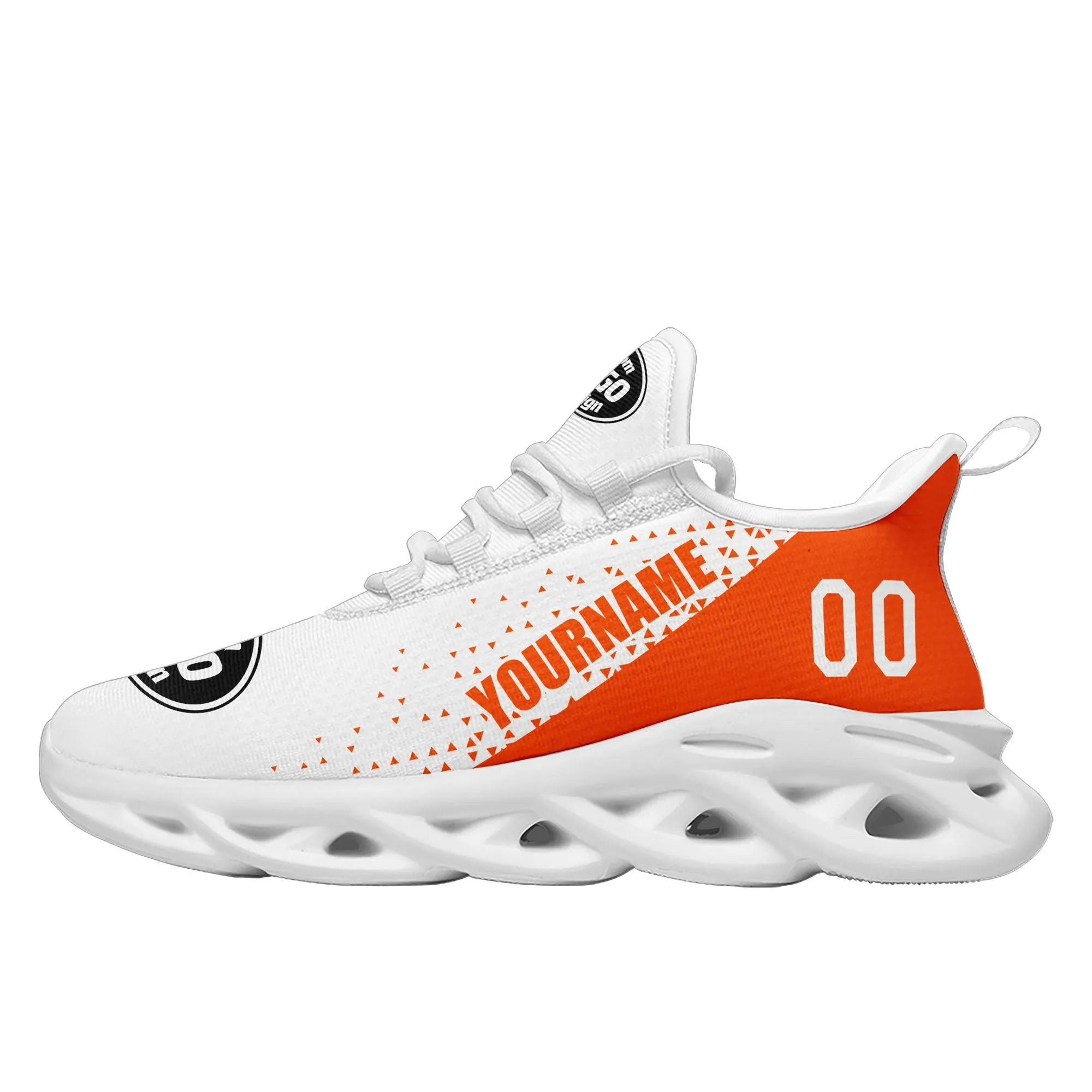 Custom White Orange Jersey MaxSoul Shoes and Hat Combo Offer Personalized ZH-D0b0087-a