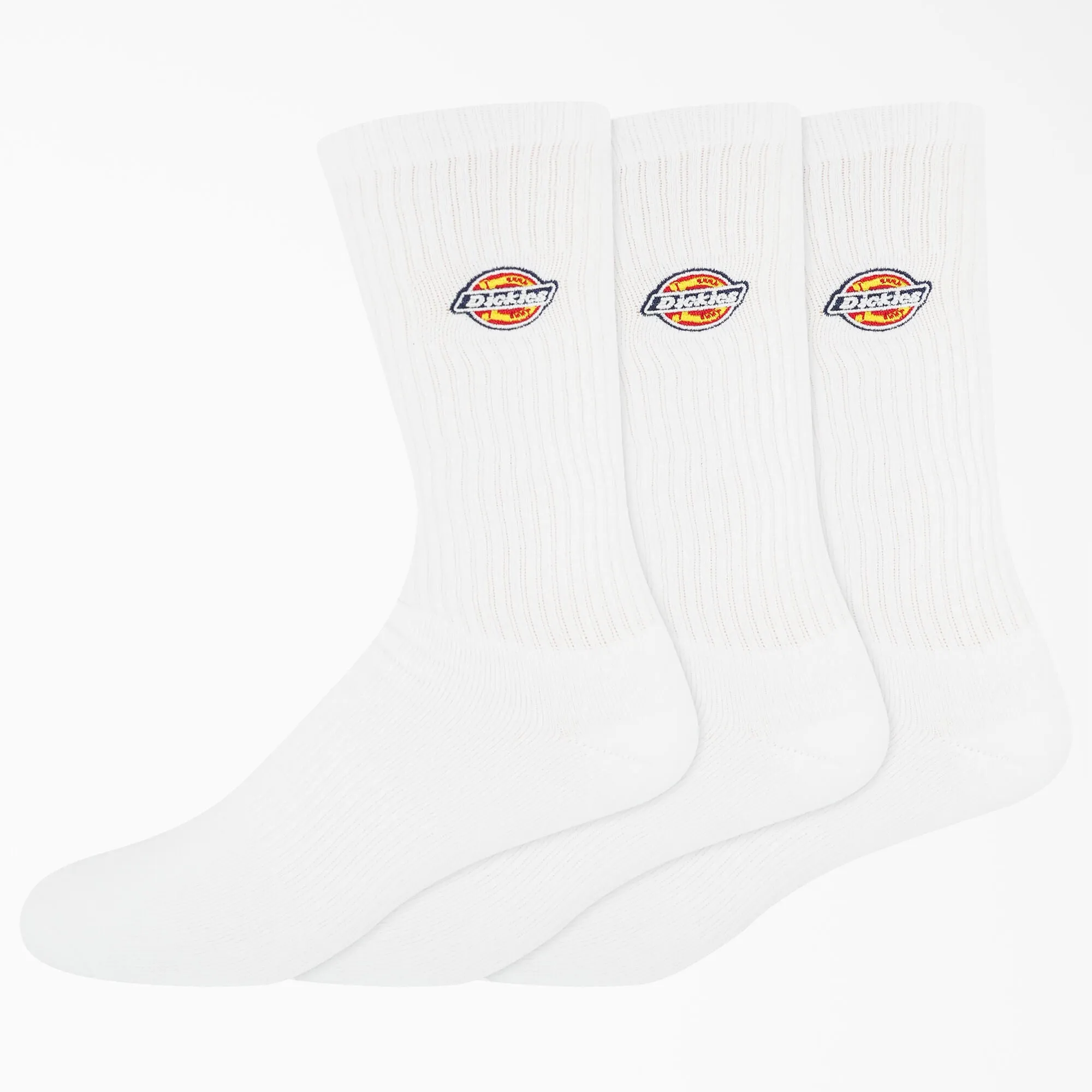 Dickies Embroidered Crew Socks - White