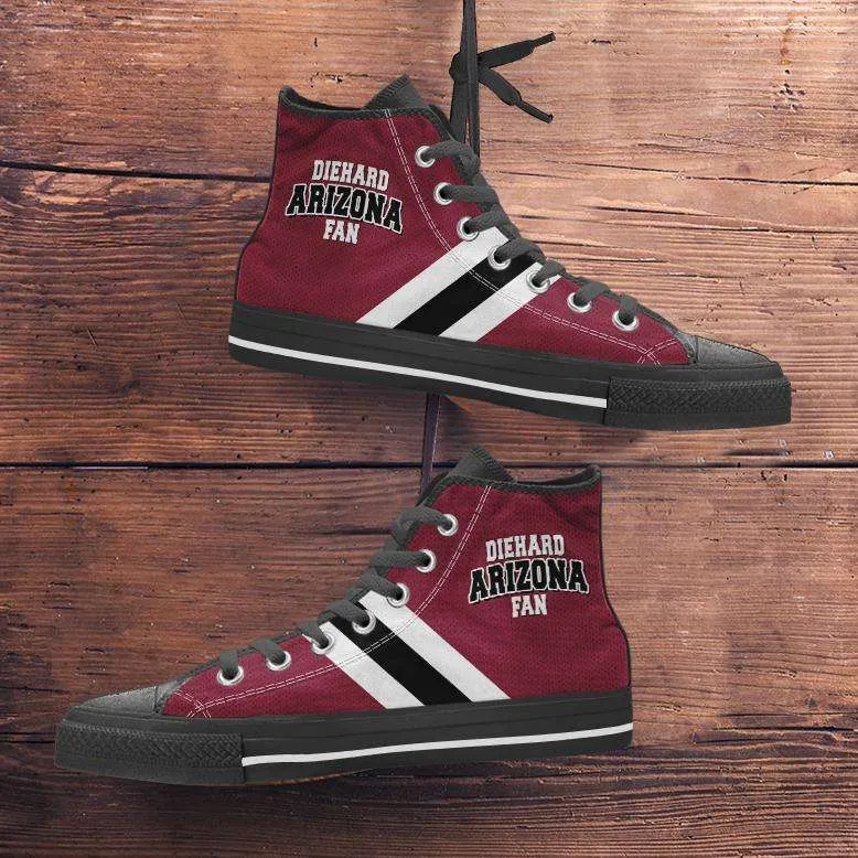 Diehard Arizona Cardinals Fan Canvas High Top Shoes