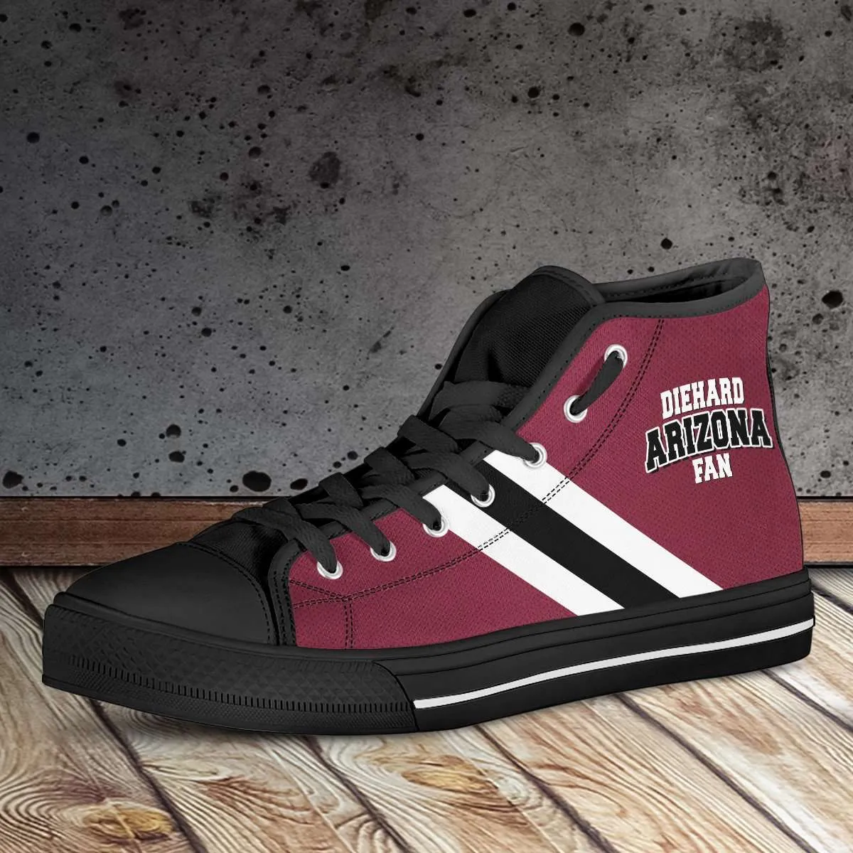 Diehard Arizona Cardinals Fan Canvas High Top Shoes