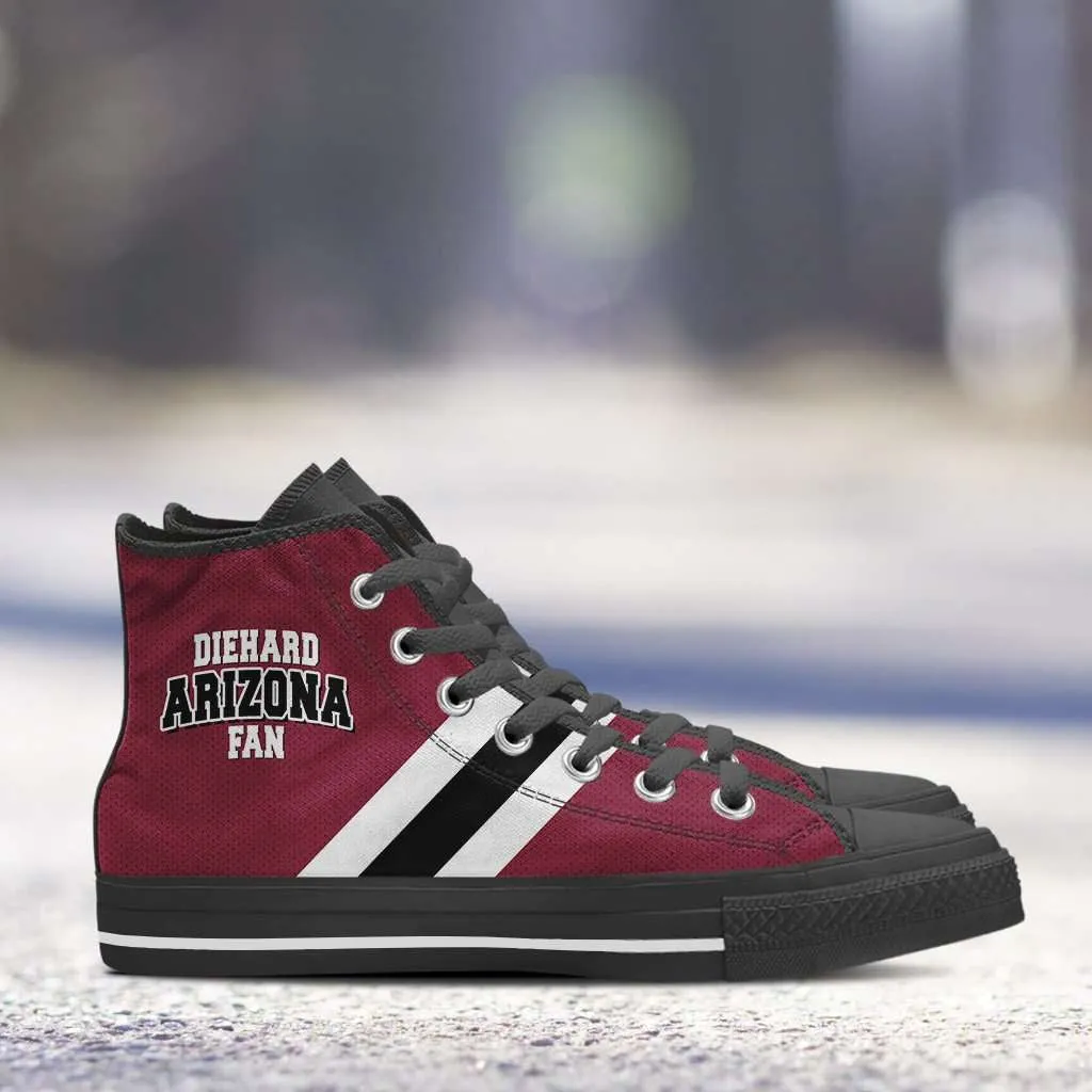 Diehard Arizona Cardinals Fan Canvas High Top Shoes