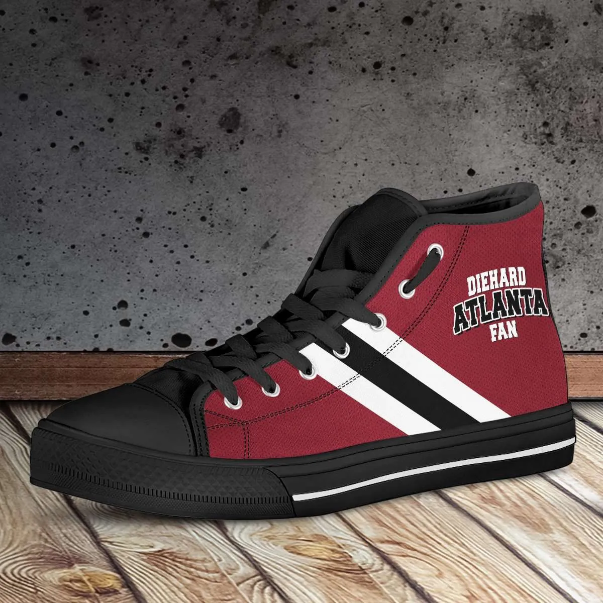 Diehard Atlanta Fan Canvas High Top Shoes