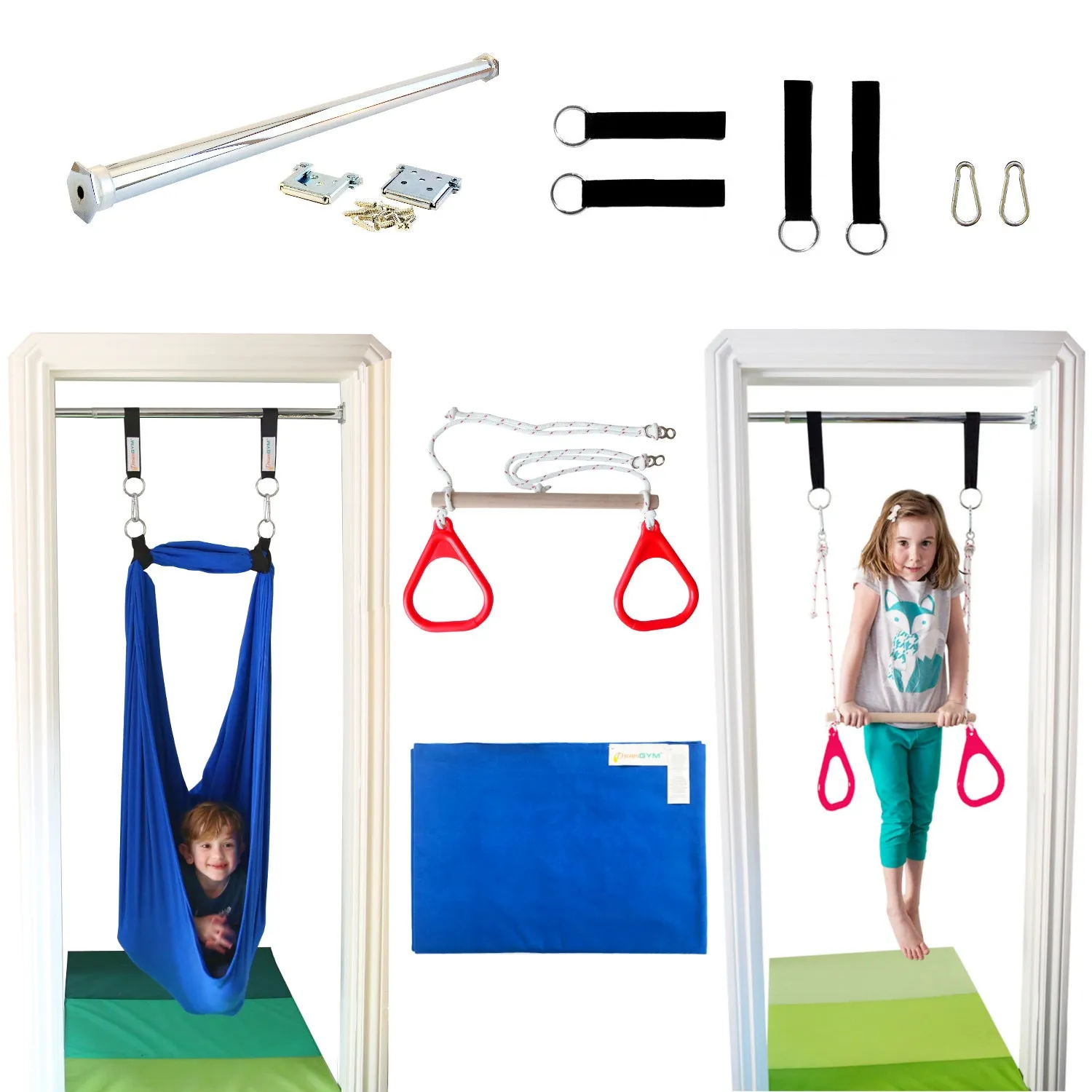 Doorway Kit: Red Combo and Blue Therapy Sensory Swing