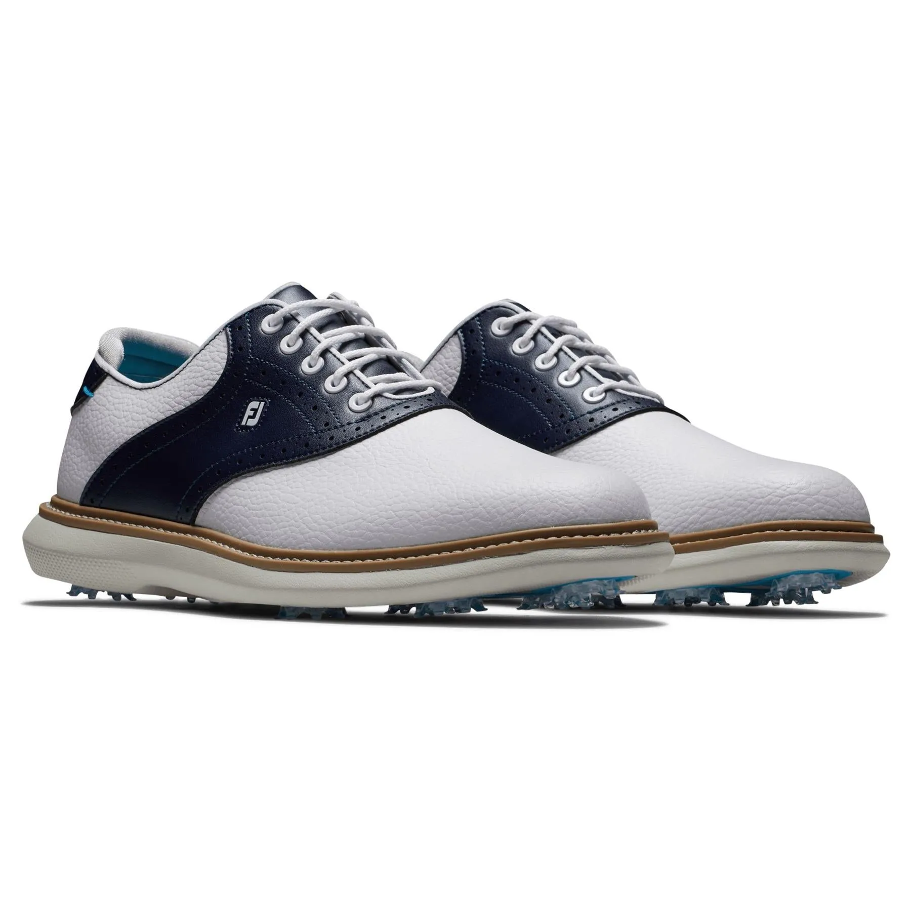 FJ Tradtions Saddle Golf Shoes White/Navy/Blue - 2024