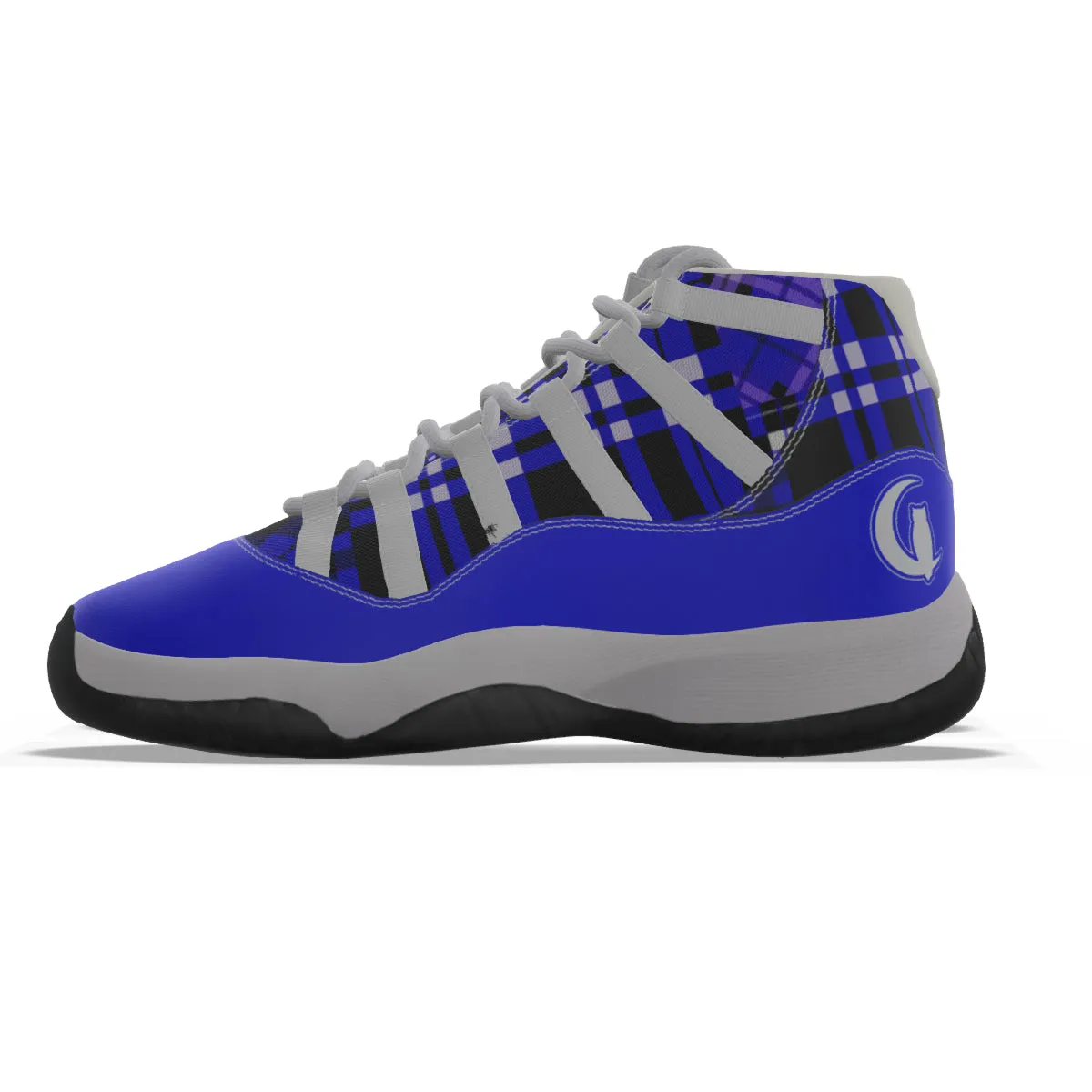 FLEXIN PLAID BLUE Men's High Top Basketball Shoes