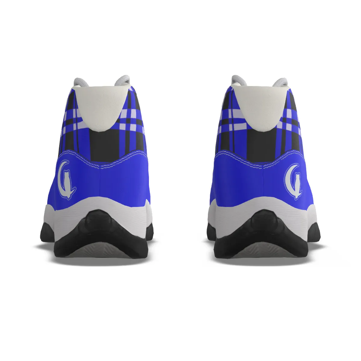 FLEXIN PLAID BLUE Men's High Top Basketball Shoes