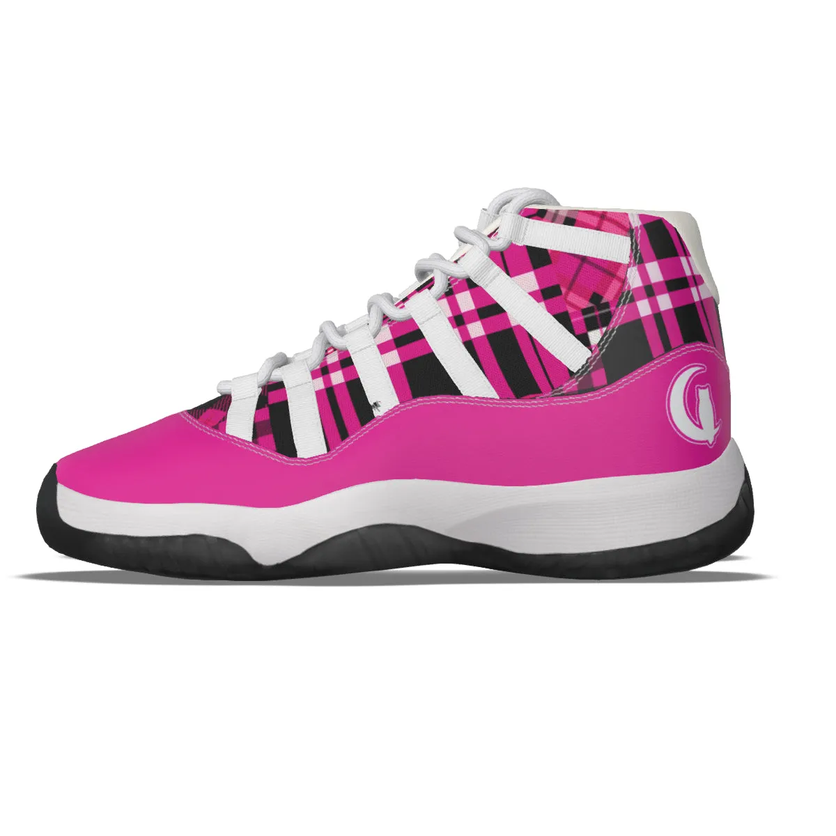 FLEXIN PLAID GRAPES Men's High Top Basketball Shoes