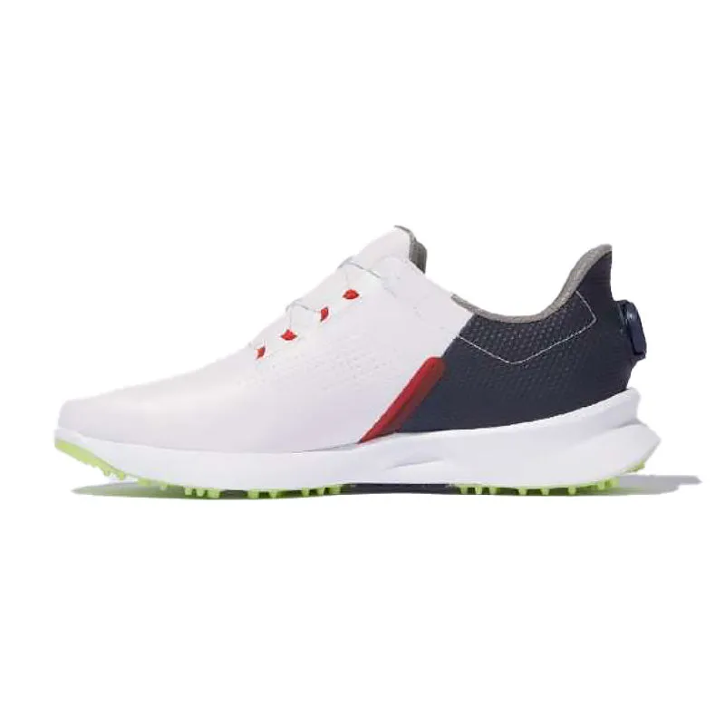 FOOTJOY Fuel BOA Men's Spikeless Shoes (White/Navy/Lime)