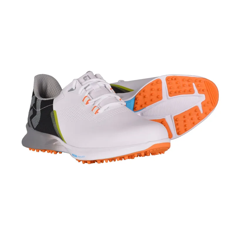 FOOTJOY Fuel Men's Spikeless Shoes (White/Black/Orange)