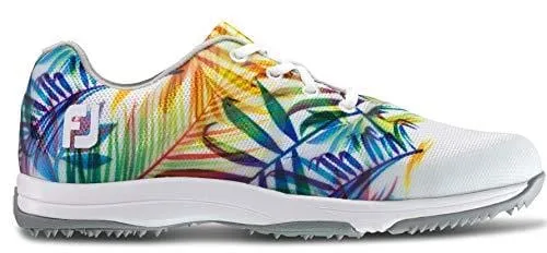 FootJoy Women's Leisure-Previous Season Style Golf Shoes White 7.5 M Tropical Print, US