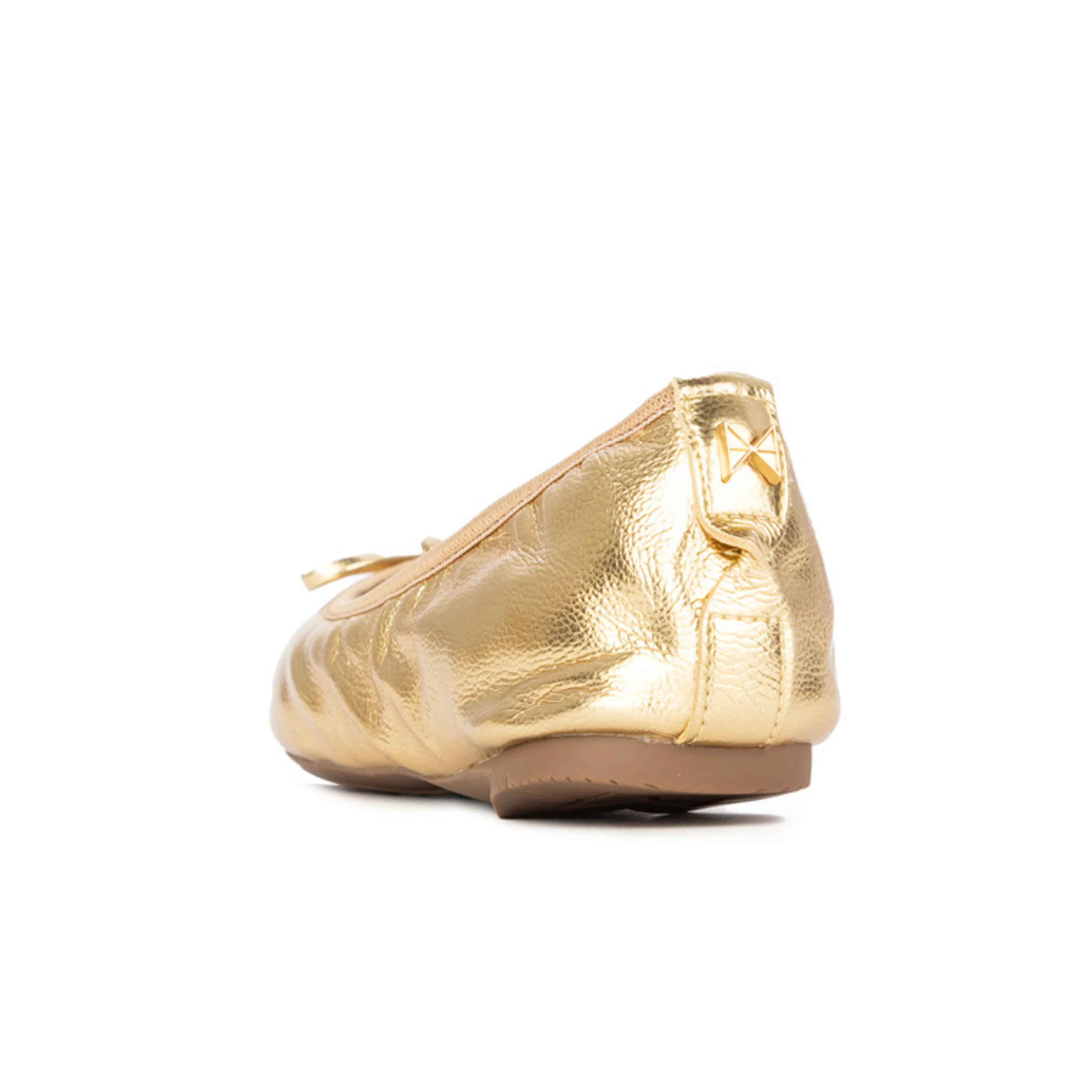 FRANKIE Ballet Flat Shoes - Gold Metallic